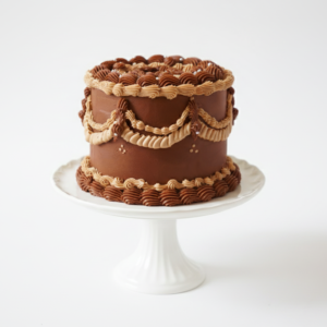 vintage cake 8 inch (chocolate base)
